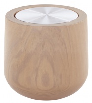 XL natural Wooden scented candle, metal tin refill - Choose your scent