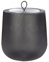 Black Wooden scented candle, metal tin refill - Choose your scent