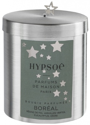 Bougie parfum�e dans sa bo�te m�tal VERSION �TOILES - Bor�al