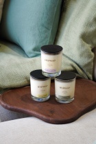 FLEURS BLANCHES GLASS CANDLE (white flowers)
